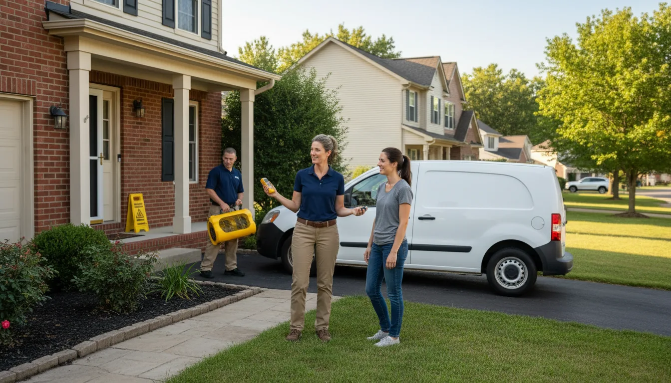 Residential water damage restoration in Union Center, SD